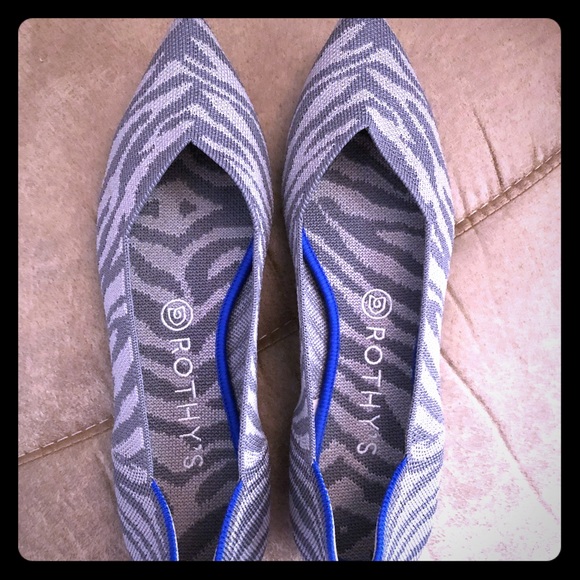 Rothy's Shoes - Rothy’s grey zebra points